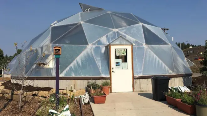 En estos invernaderos, enclavados en medio del pueblo de Pagosa Springs, se desarrolla un proyecto innovador en el campo de la energía.