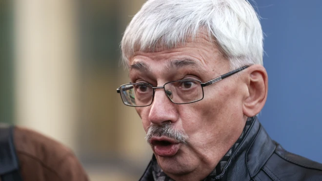 В октябре 2022 года "Мемориалу" была присуждена Нобелевская премия мира (на снимке - Олег Орлов на пресс-конференции по поводу ее присуждения)