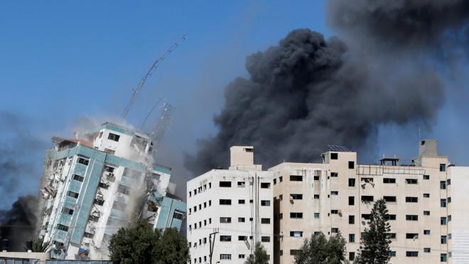 Building destroyed in Gaza