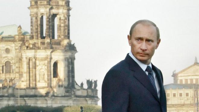 Путин в Дрездене в 2006 году