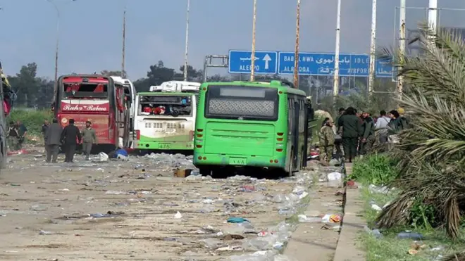 Lugar del ataque en Siria