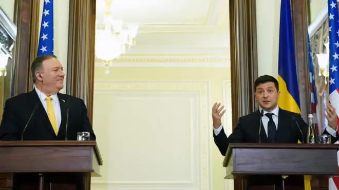 Майк Помпео та Володимир Зеленський