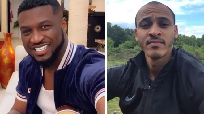 Nigerian Musician Peter Okoye and former Nigeria striker Peter Osaze Odemwingie