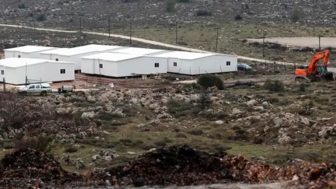 New prefabricated homes in the West Bank north of Ramallah. Photo: 31 January 2017