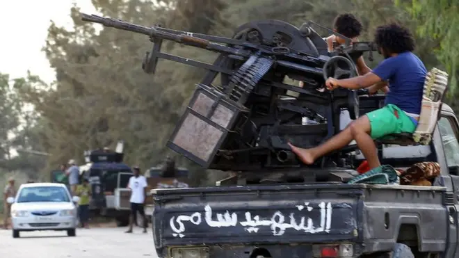 Ливийские "военные" в Триполи