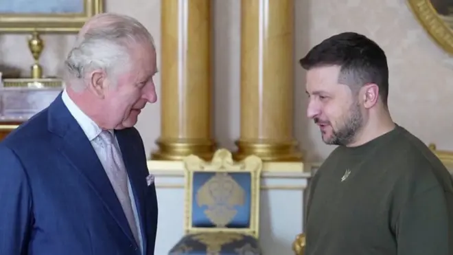 Владимир Зеленский на аудиенции у короля Британии Чарльза III.