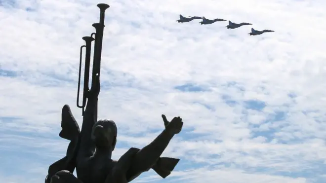 Репетиция воздушного парада в Минске