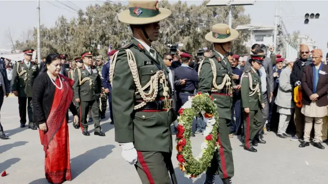 राष्ट्रिय एकता दिवसको समारोहमा राष्ट्रपति विद्यादेवी भण्डारी पनि सहभागी भइन्। (फोटो: वर्षा शाह)