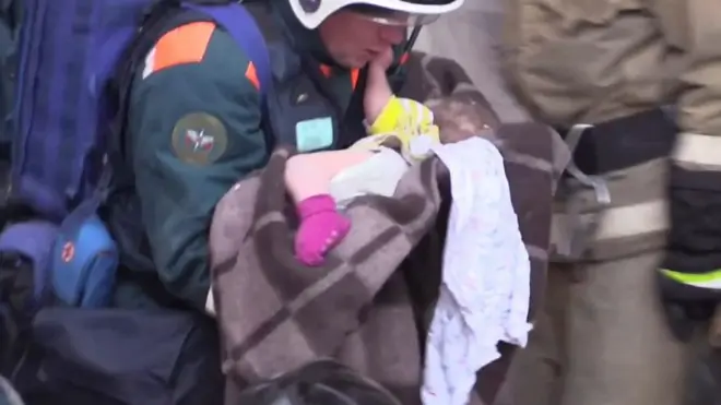 Bebé rescatado en Rusia