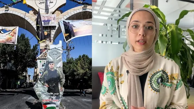 مدخل مخيم جنين في مدينة جنين في الضفة الغربية المحتلة