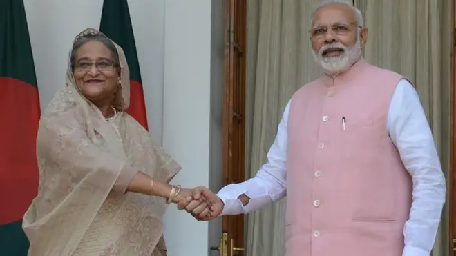 शेख़ हसीना और नरेंद्र मोदी