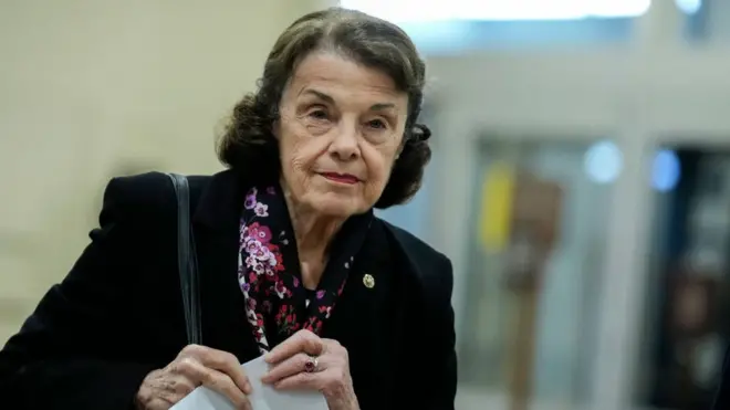 Dianne Feinstein in the US Senate in 2022.