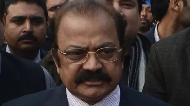 رانا ثنااللہ کی عدالت میں پیشی کے موقع پر سکیورٹی کے انتہائی سخت انتظامات کیے گئے تھے (فائل فوٹو)