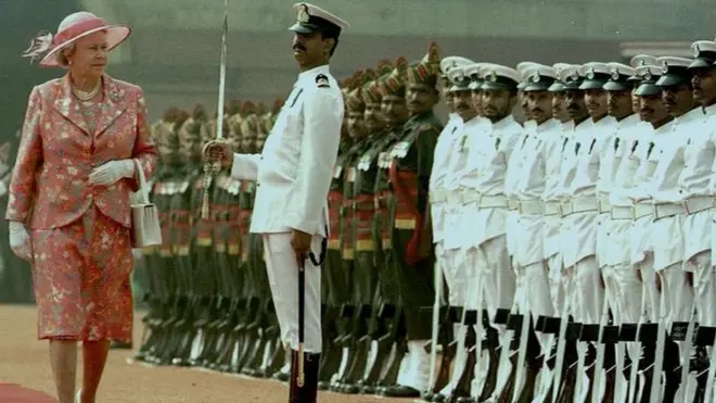 1997年,英國女王在印度