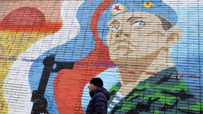 莫斯科附近小镇上的涂鸦墙