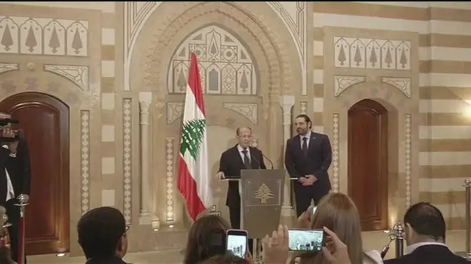 ميشال عون وسعد الحريري