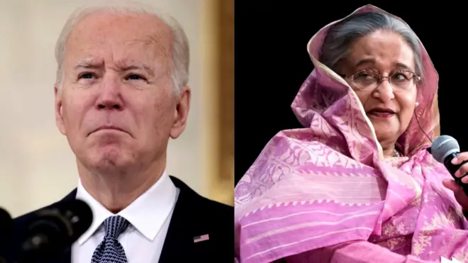 बाइडेन, शेख़ हसीना