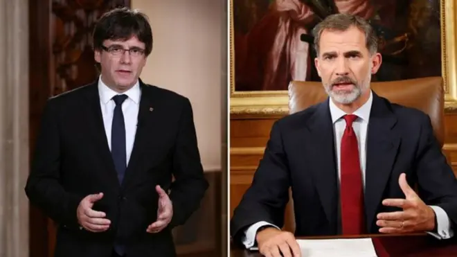 Katalan lider Carles Puigdemont İspanya Kralı 6.Felipe'yi İspanya hükümetinin pozisyonunu almakla suçluyor.
