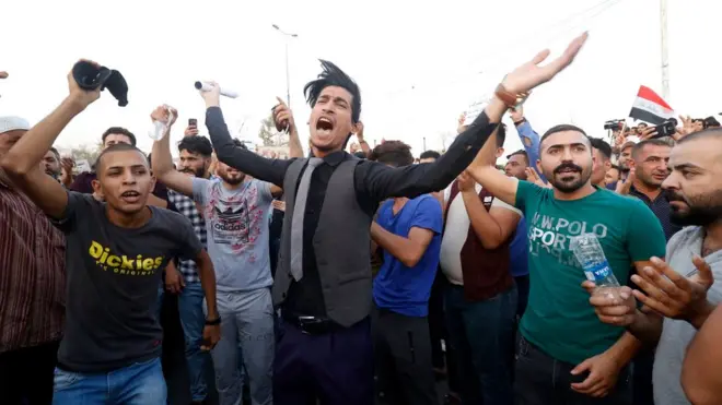 صورة أرشيفية من مظاهرات 27 يوليو/تموز 2018 في البصرة
