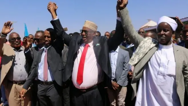 Sawirkan waxaa ku idil dhinacyada isku haya siyaasadda Galmudug