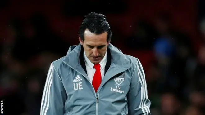 Arsenal dey 19 points behind Premier League leaders Liverpool under Unai Emery