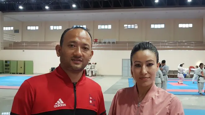 कराते खेलाडी विनोद शाक्य गुभाजु र अमृता शाक्य सागमा उदाहरण बन्न चाहन्छन्