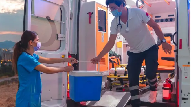 نقل الأعضاء المتبرع بها داخل برادات