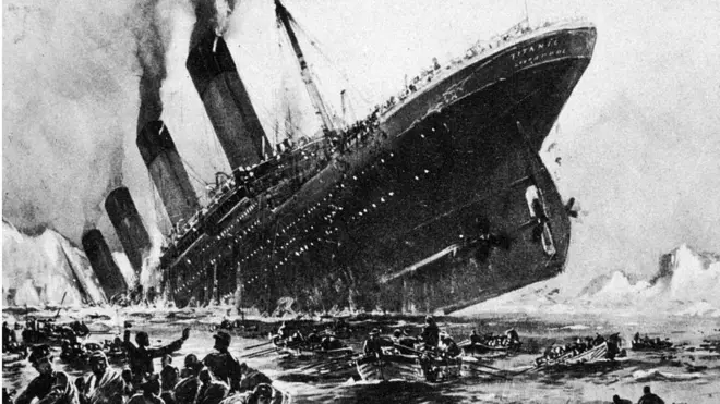 رسم فنان تيتانيك متخيلاً سقوطها في 15 أبريل 1912