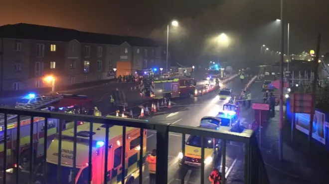 An explosion was reported on Ardleigh Green Road at about 17:00