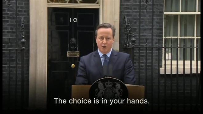 「決めるのは皆さんです」とキャメロン首相