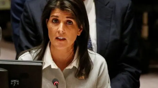 اقوام محتدہ میں امریکی کی سفیر نکی ہیلی