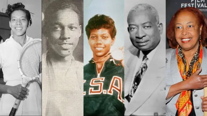 Althea Gibson, Vivien Thomas, Wilma Rudolph, Thomas Dorsey y Patricia Bath