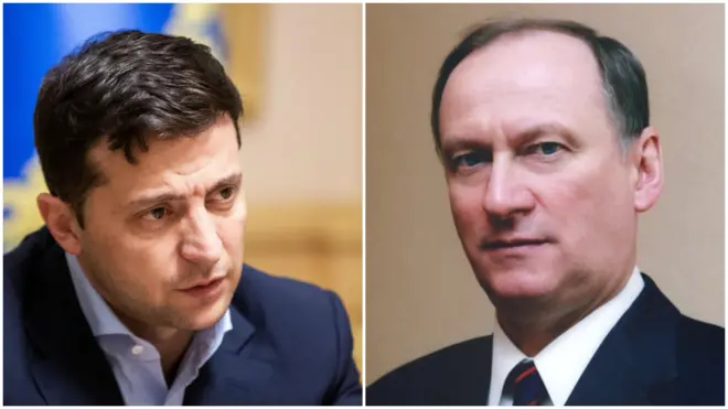 Володимир Зеленський не зустрічався в Омані з керівникм російського Радбезу Миколою Патрушевим (праворуч), наполягають в офісі українського президента