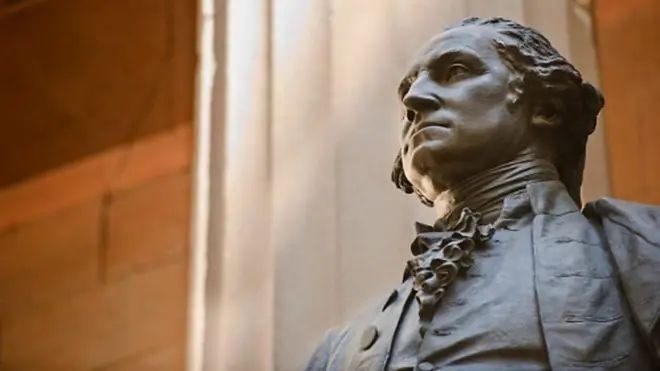 نیویارک کې د امریکا د لومړني ولسمشر د جورج واشنګټن مجسمه