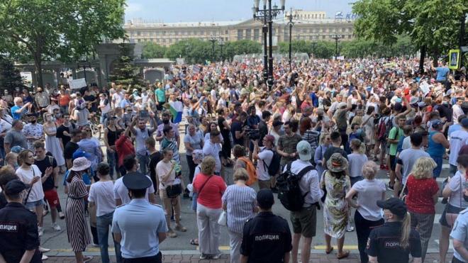 Акции протеста в Хабаровске проходят ежедневно с 11 июля