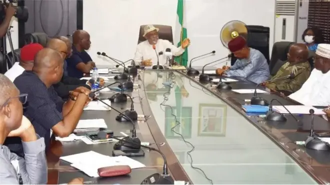 Awọn adari ẹgbẹ ASUU nibi ipade