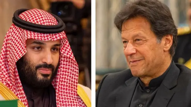 پاکستان کے وزیر اعظم عمران خان اور سعودی ولی عہد محمد بن سلمان