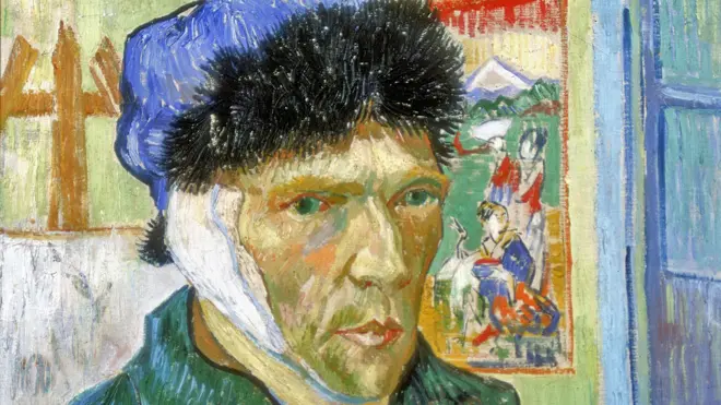 Vincent van Gogh, autorretrato con venda en la oreja