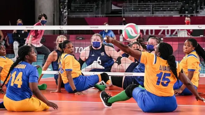 Ikipe ya sitting volley ball y'u Rwanda