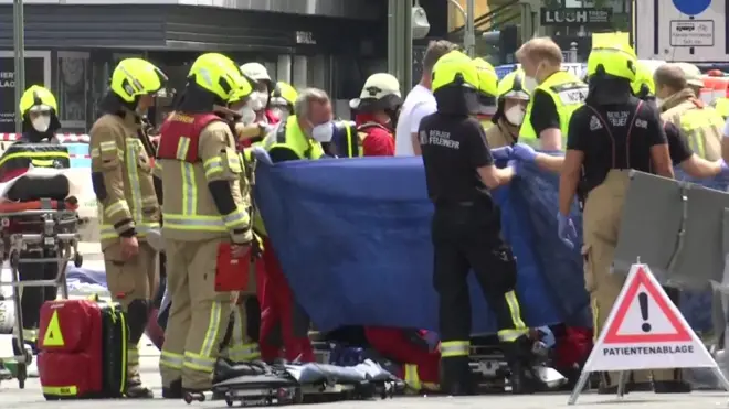 Emergency officials at the scene