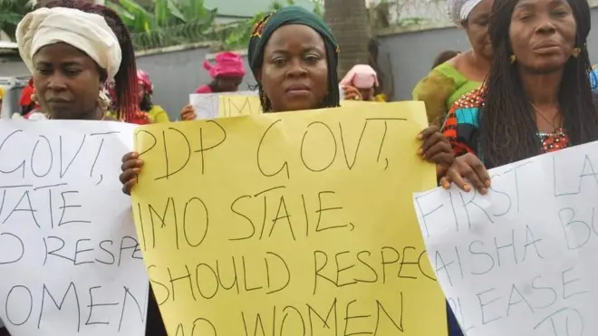 Ụmụnwanyị ndị ahụ chọrọ ka nwunye onyeisiala tinye ọnụ n'okwu ahụ