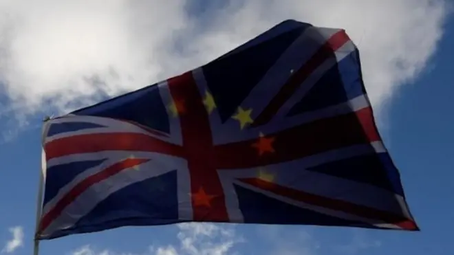 Birleşik Krallık ve AB bayrakları