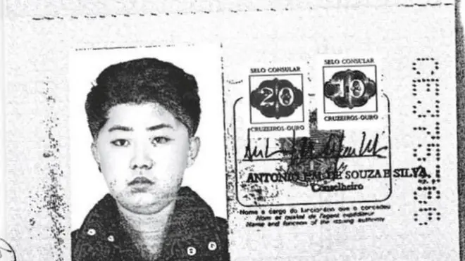 김정은의 것으로 추정되는 브라질 여권 사본