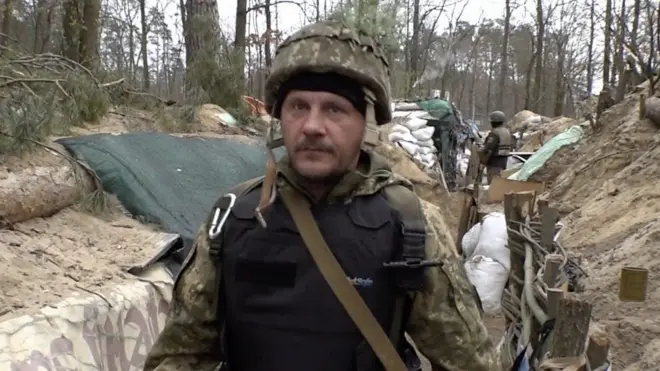 บีบีซีเยี่ยมสนามเพลาะทหารยูเครนในเคียฟ