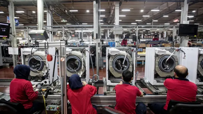 Türkiye'de bir beyaz eşya fabrikası