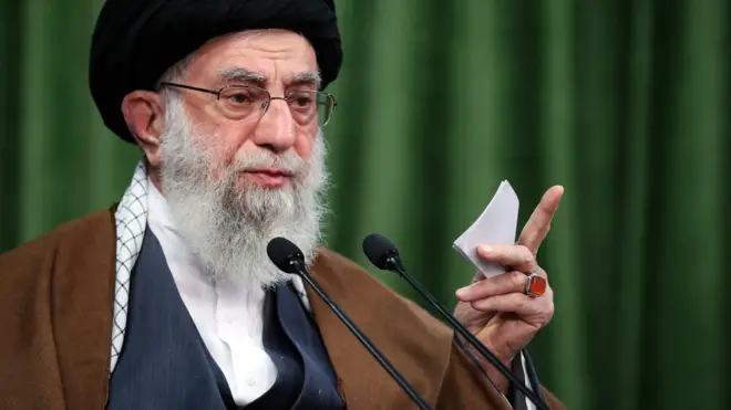 Ayatollah Ali Khamenei speaks in Tehran, Iran, on 3 November 2020