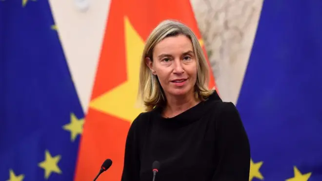 Phó Chủ tịch Ủy ban châu Âu Federica Mogherini, đại diện cấp cao của EU về chính sách đối ngoại và an ninh, tại Hà Nội