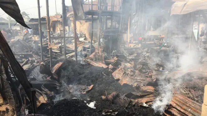 Na nylon and plastics products boku for di area wia di fire happun