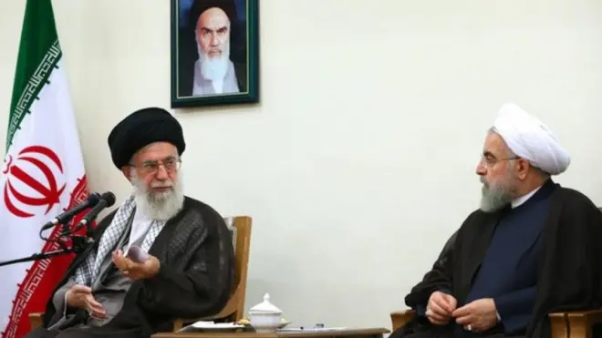 حسن روحانی و آیت الله خامنه ای