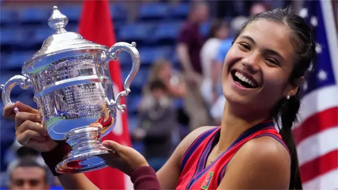 全米女子オープンに優勝したラドゥカヌ